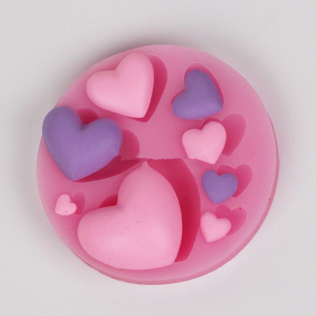 8 Holes Heart Shaped Liquid Silicone Mold Cookies Fondant Making Molds Cake  Baking Tools Wedding Decorations - AliExpress